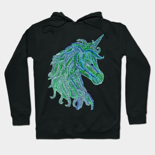 Mythical Unicorn - Green & Blue Hoodie